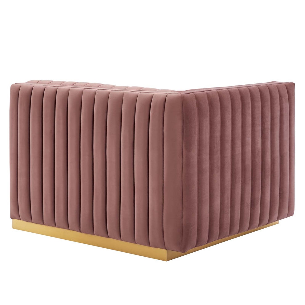 Conjure Channel Tufted Performance Velvet Left-Arm Chair By Modway - EEI-5502 | Armchairs | Modishstore - 9