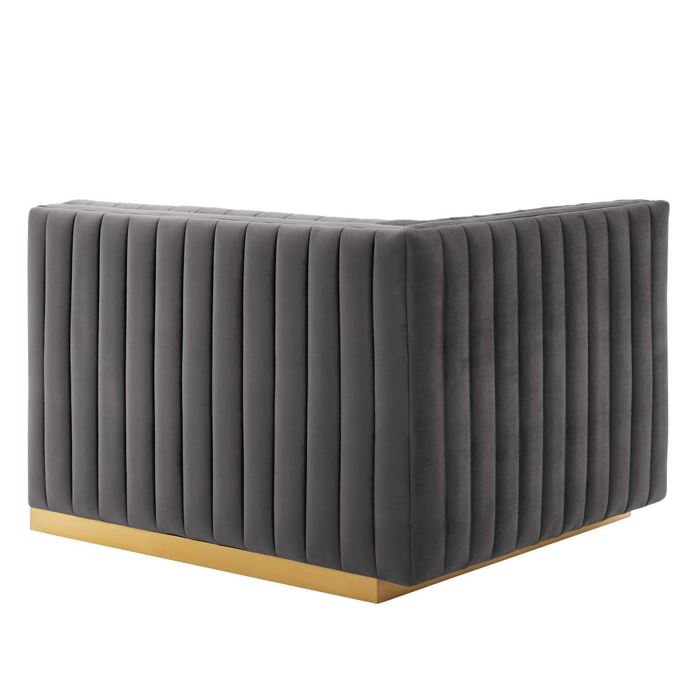 Conjure Channel Tufted Performance Velvet Left-Arm Chair By Modway - EEI-5502 | Armchairs | Modishstore - 15
