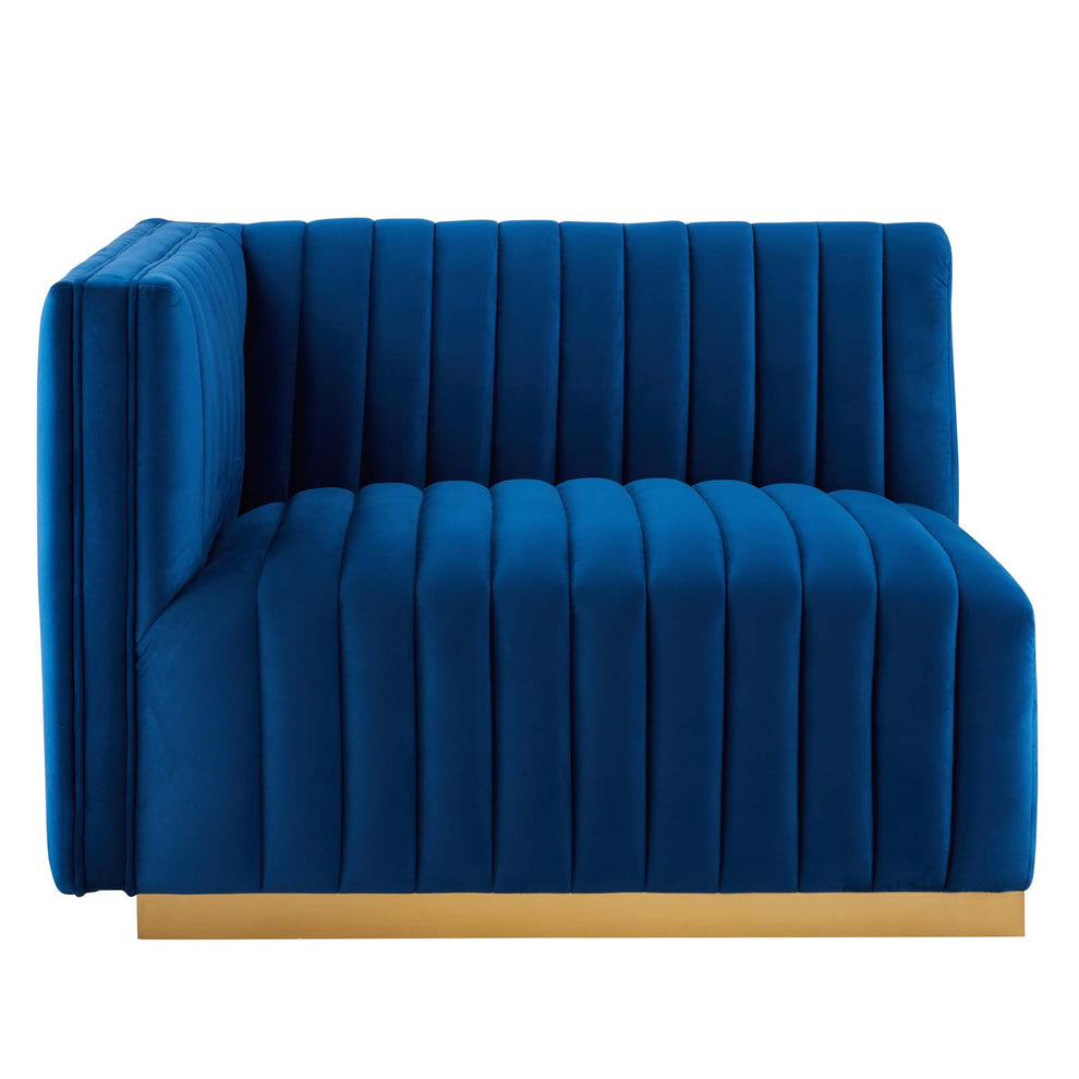 Conjure Channel Tufted Performance Velvet Left-Arm Chair By Modway - EEI-5502 | Armchairs | Modishstore - 20