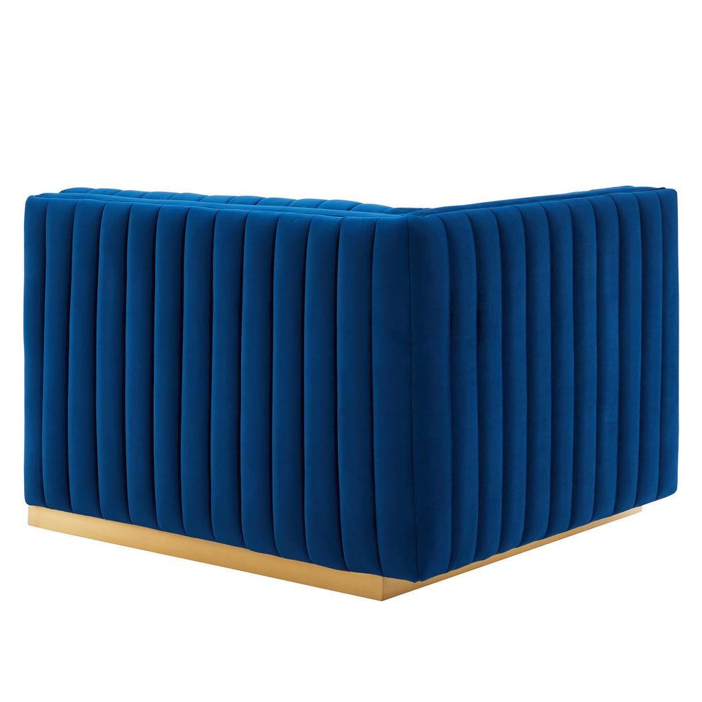 Conjure Channel Tufted Performance Velvet Left-Arm Chair By Modway - EEI-5502 | Armchairs | Modishstore - 21