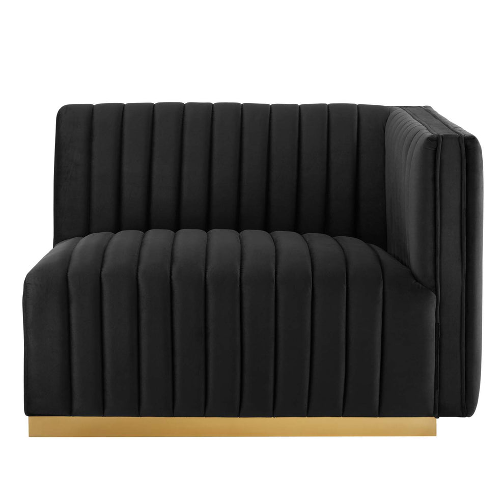Conjure Channel Tufted Performance Velvet Right-Arm Chair By Modway - EEI-5503 | Armchairs | Modishstore - 3