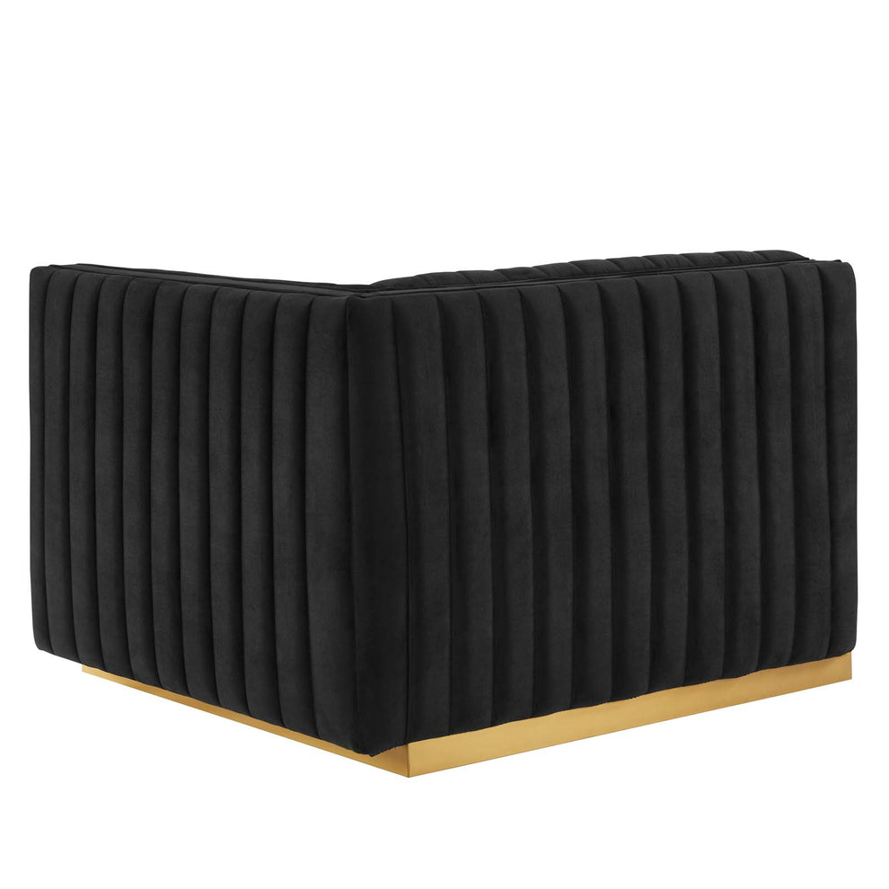 Conjure Channel Tufted Performance Velvet Right-Arm Chair By Modway - EEI-5503 | Armchairs | Modishstore - 4