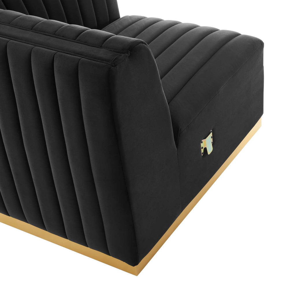 Conjure Channel Tufted Performance Velvet Right-Arm Chair By Modway - EEI-5503 | Armchairs | Modishstore - 5