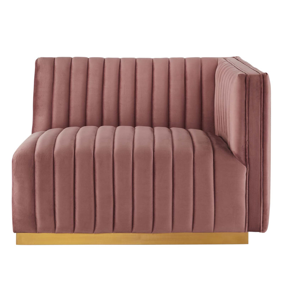 Conjure Channel Tufted Performance Velvet Right-Arm Chair By Modway - EEI-5503 | Armchairs | Modishstore - 8