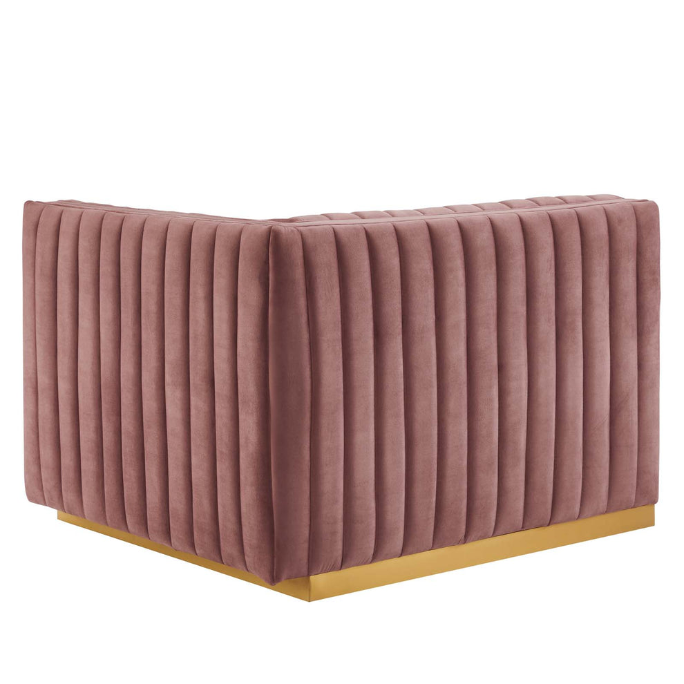 Conjure Channel Tufted Performance Velvet Right-Arm Chair By Modway - EEI-5503 | Armchairs | Modishstore - 9