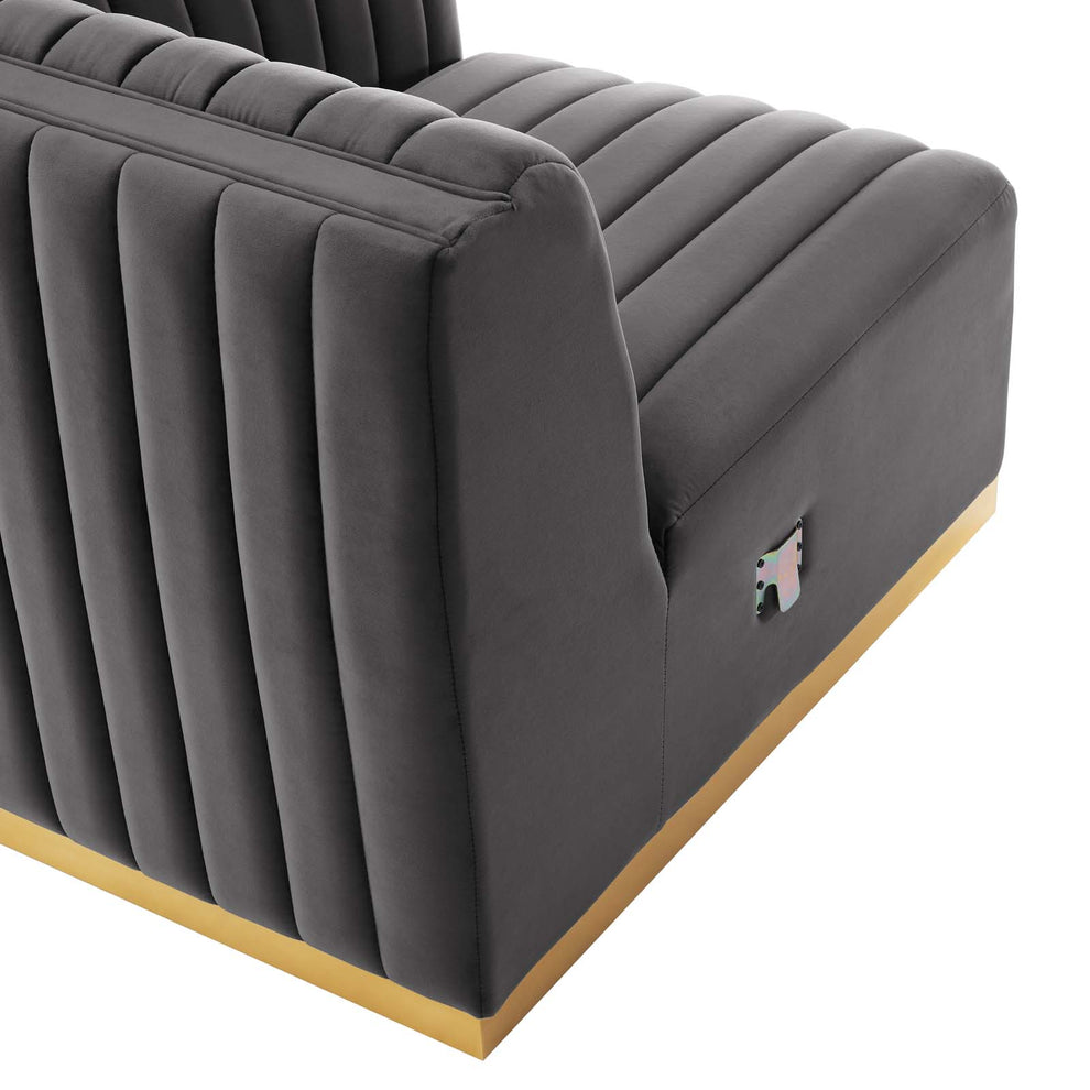 Conjure Channel Tufted Performance Velvet Right-Arm Chair By Modway - EEI-5503 | Armchairs | Modishstore - 16