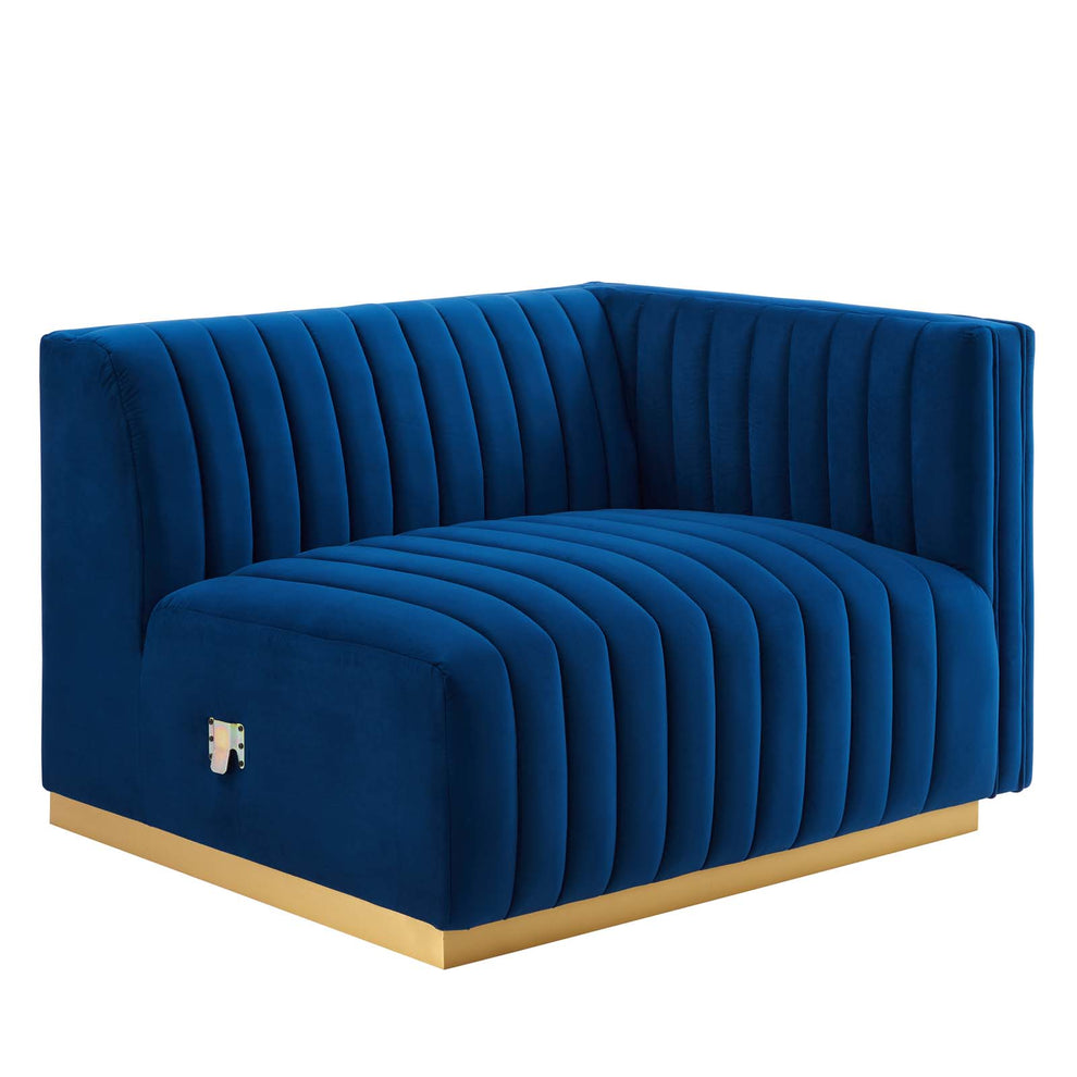 Conjure Channel Tufted Performance Velvet Right-Arm Chair By Modway - EEI-5503 | Armchairs | Modishstore - 19