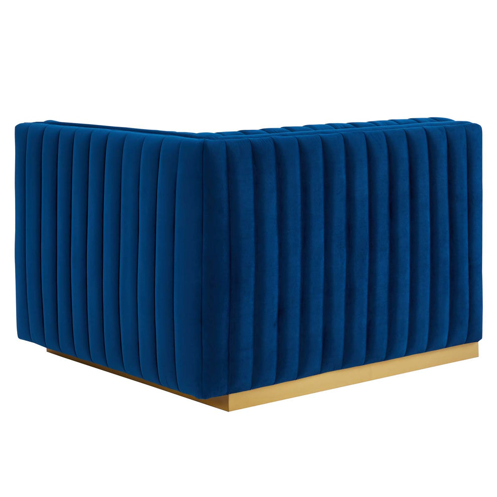 Conjure Channel Tufted Performance Velvet Right-Arm Chair By Modway - EEI-5503 | Armchairs | Modishstore - 21