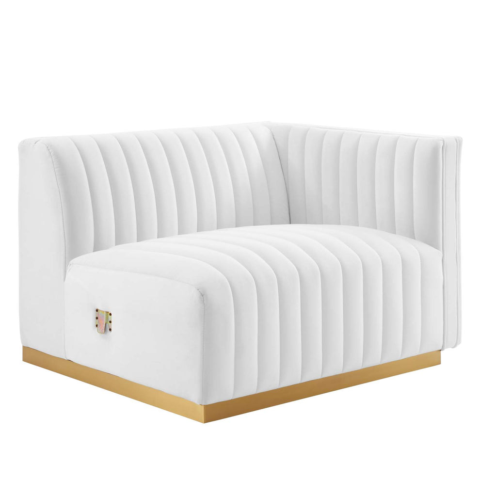 Conjure Channel Tufted Performance Velvet Right-Arm Chair By Modway - EEI-5503 | Armchairs | Modishstore - 25