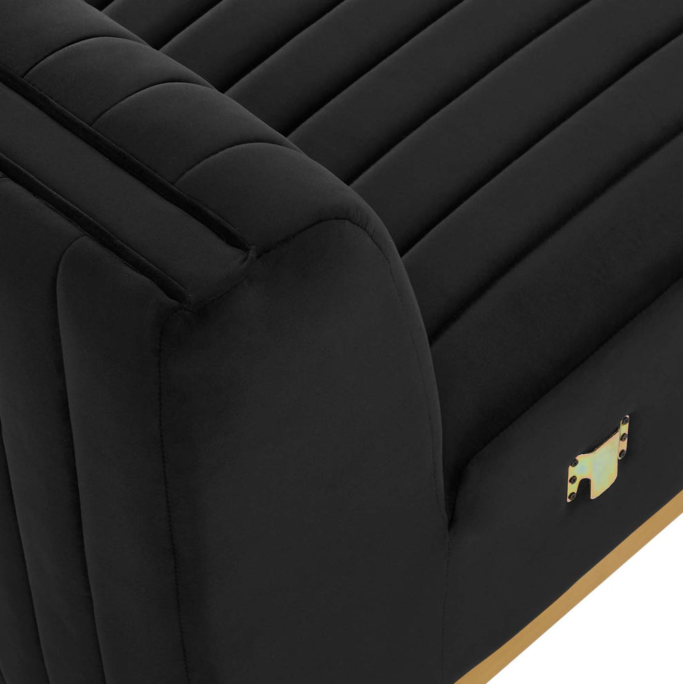 Conjure Channel Tufted Performance Velvet Armless Chair By Modway - EEI-5504 | Lounge Chairs | Modishstore - 5