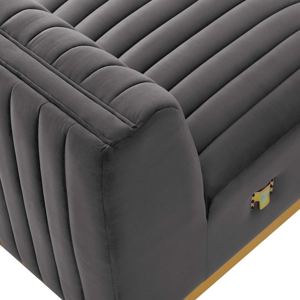 Conjure Channel Tufted Performance Velvet Armless Chair By Modway - EEI-5504 | Lounge Chairs | Modishstore - 19