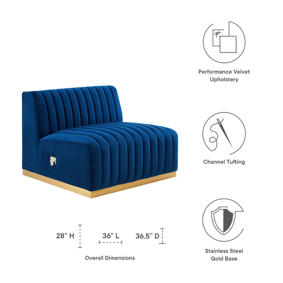 Conjure Channel Tufted Performance Velvet Armless Chair By Modway - EEI-5504 | Lounge Chairs | Modishstore - 27