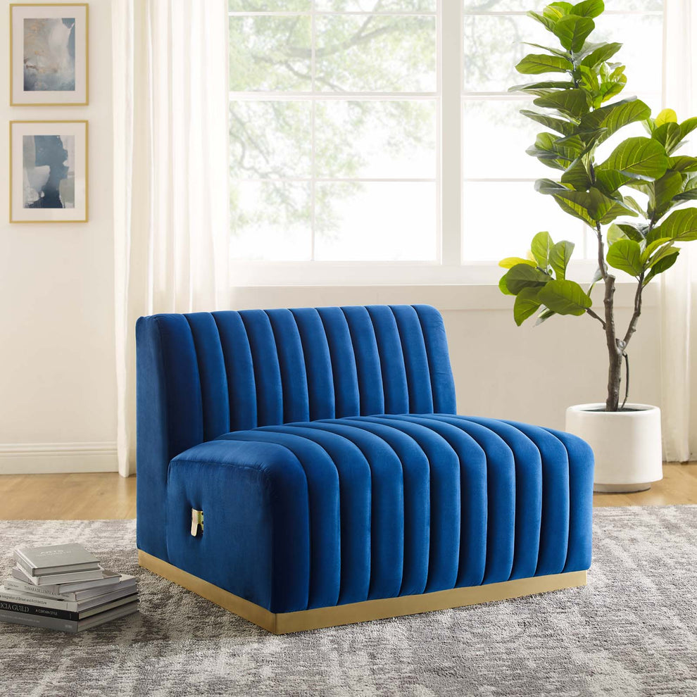 Conjure Channel Tufted Performance Velvet Armless Chair By Modway - EEI-5504 | Lounge Chairs | Modishstore - 28