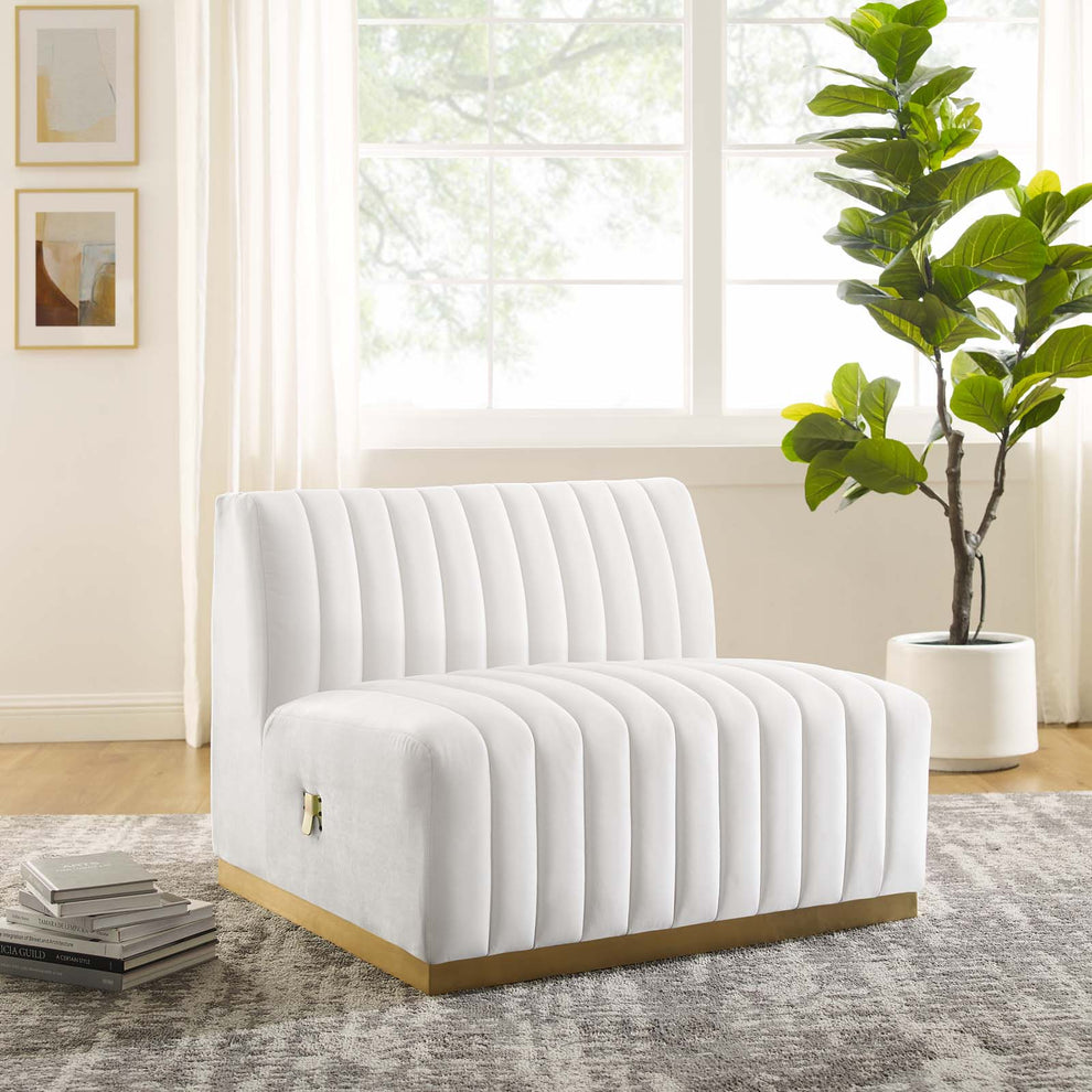 Conjure Channel Tufted Performance Velvet Armless Chair By Modway - EEI-5504 | Lounge Chairs | Modishstore - 35