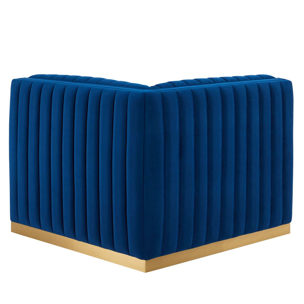 Conjure Channel Tufted Performance Velvet Left Corner Chair By Modway - EEI-5505 | Lounge Chairs | Modishstore - 22