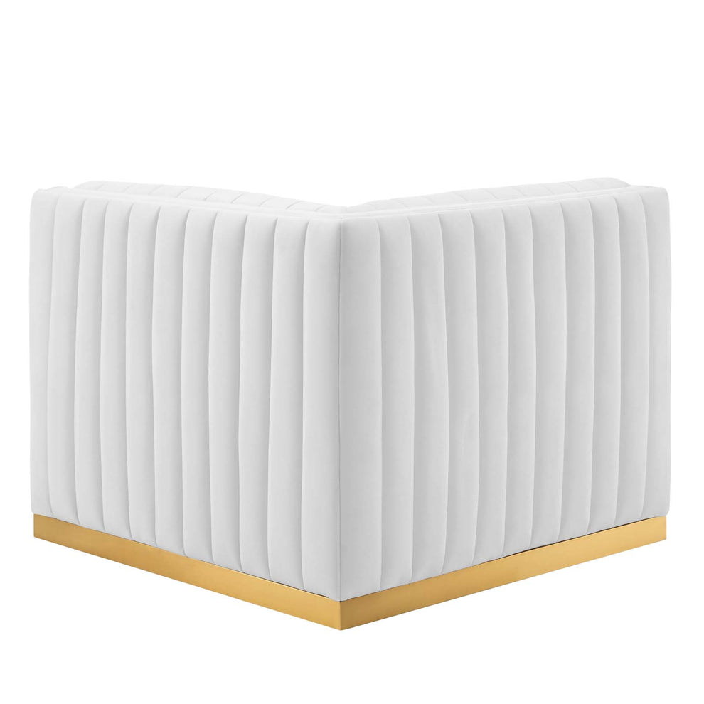Conjure Channel Tufted Performance Velvet Left Corner Chair By Modway - EEI-5505 | Lounge Chairs | Modishstore - 28