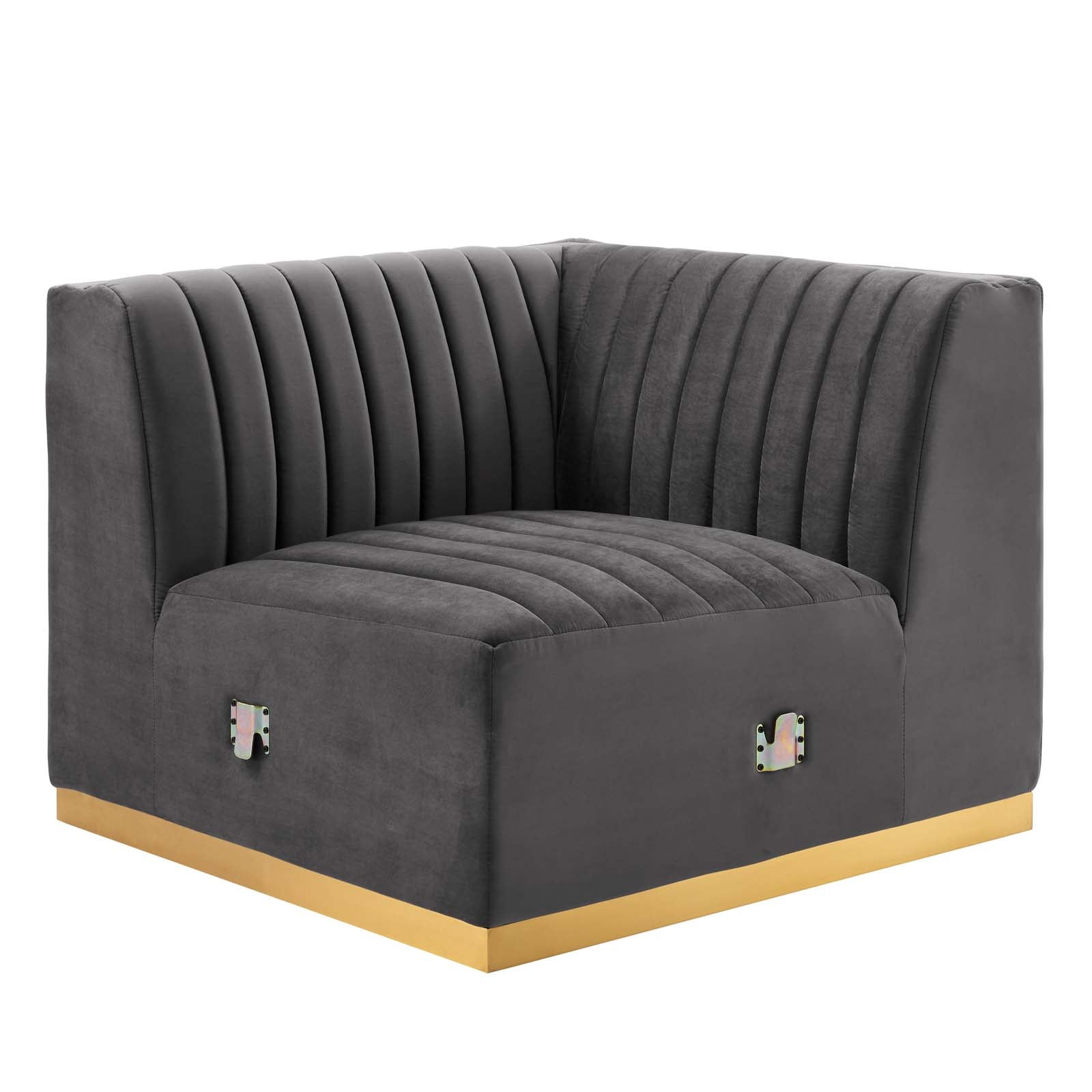 Conjure Channel Tufted Performance Velvet Right Corner Chair By Modway - EEI-5506 | Armchairs | Modishstore - 13