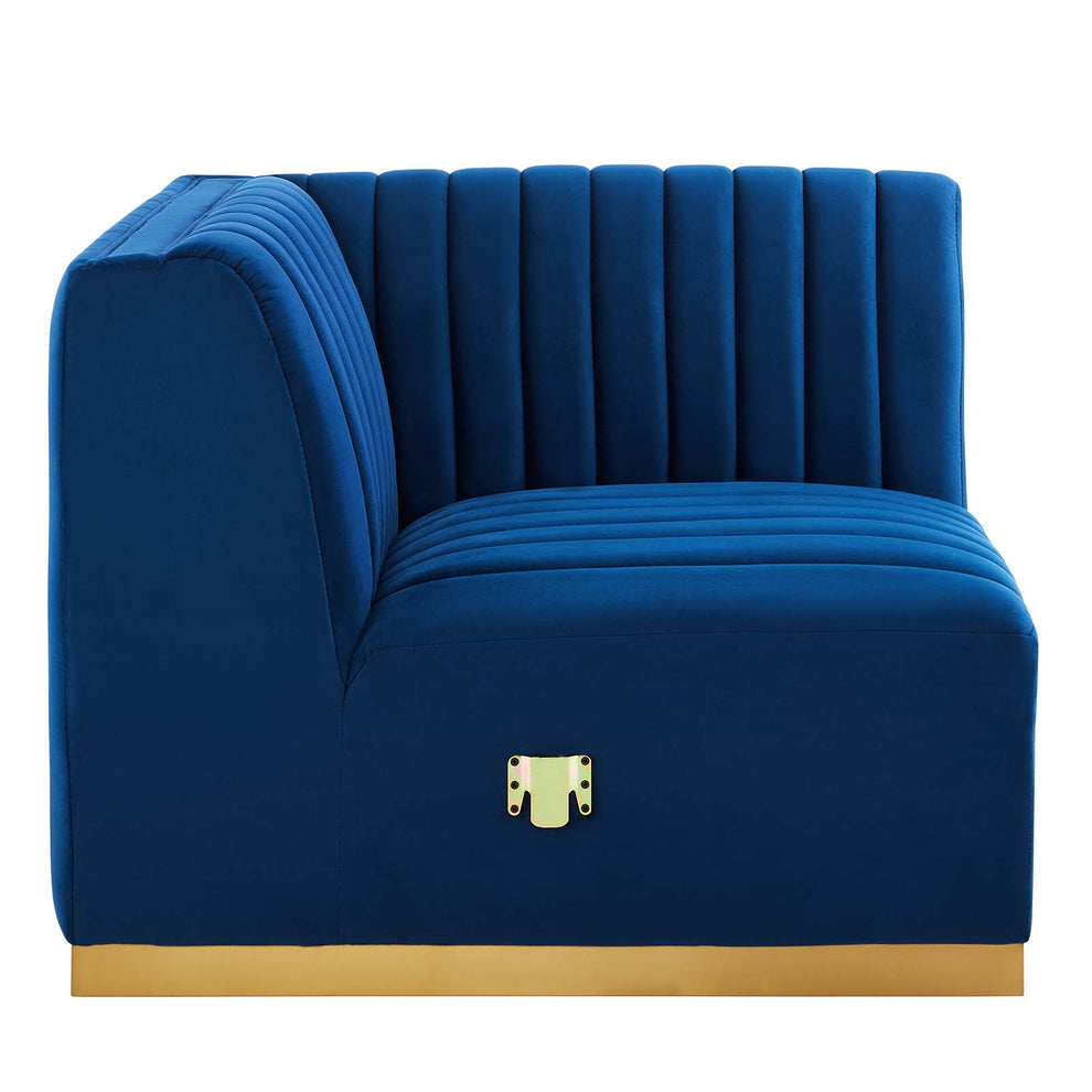 Conjure Channel Tufted Performance Velvet Right Corner Chair By Modway - EEI-5506 | Armchairs | Modishstore - 20