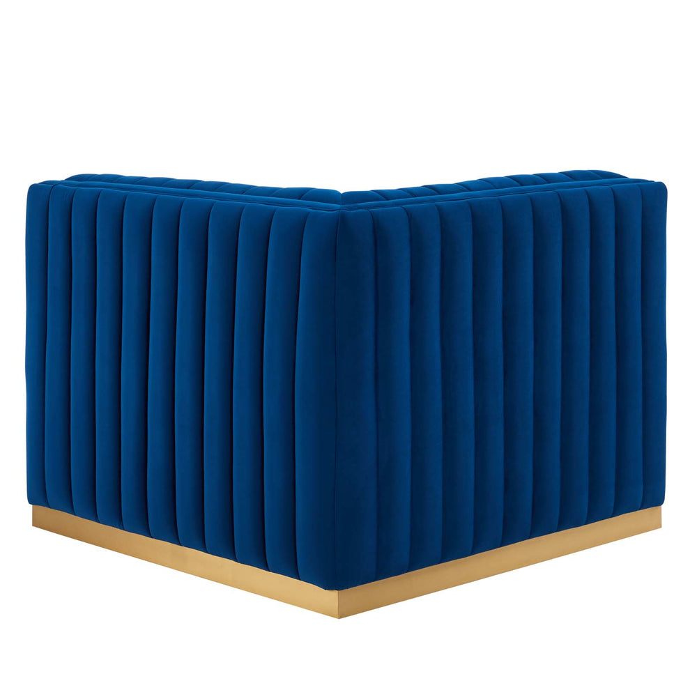 Conjure Channel Tufted Performance Velvet Right Corner Chair By Modway - EEI-5506 | Armchairs | Modishstore - 21