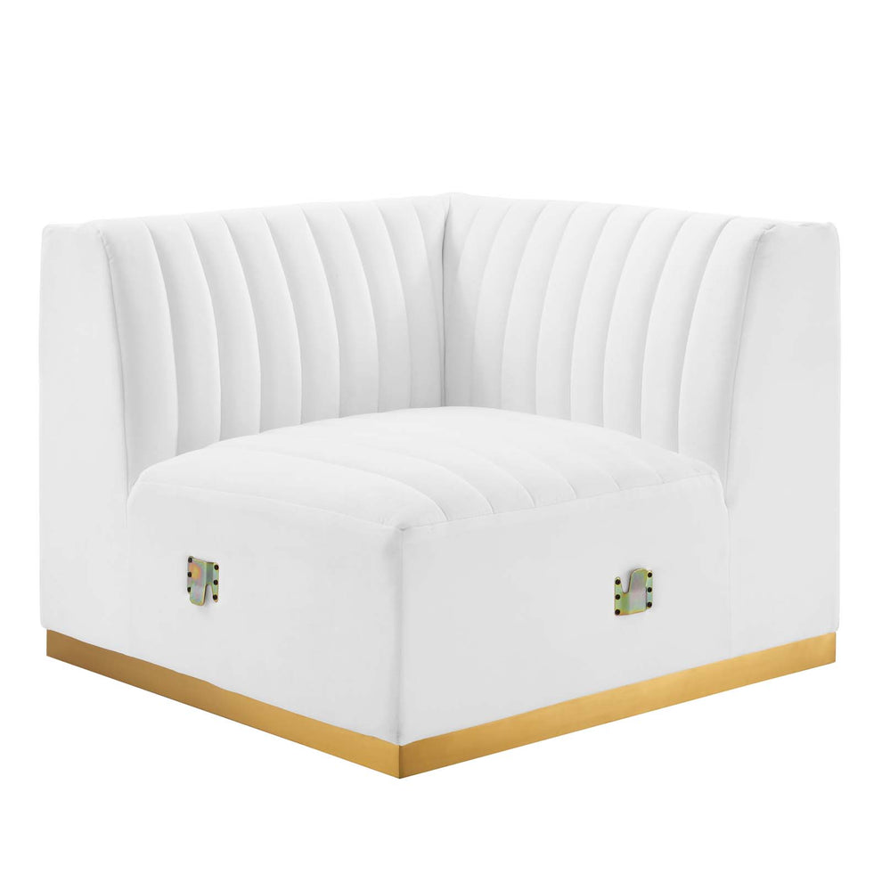 Conjure Channel Tufted Performance Velvet Right Corner Chair By Modway - EEI-5506 | Armchairs | Modishstore - 25