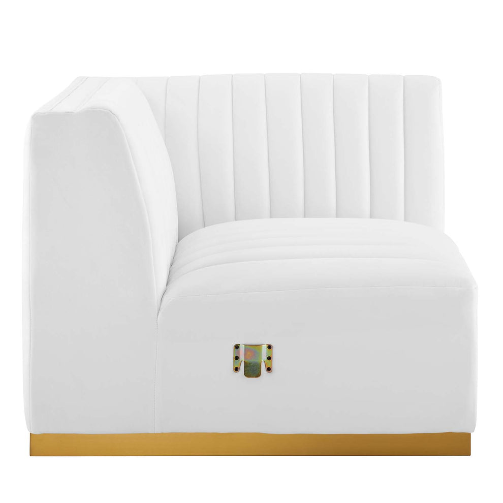 Conjure Channel Tufted Performance Velvet Right Corner Chair By Modway - EEI-5506 | Armchairs | Modishstore - 26