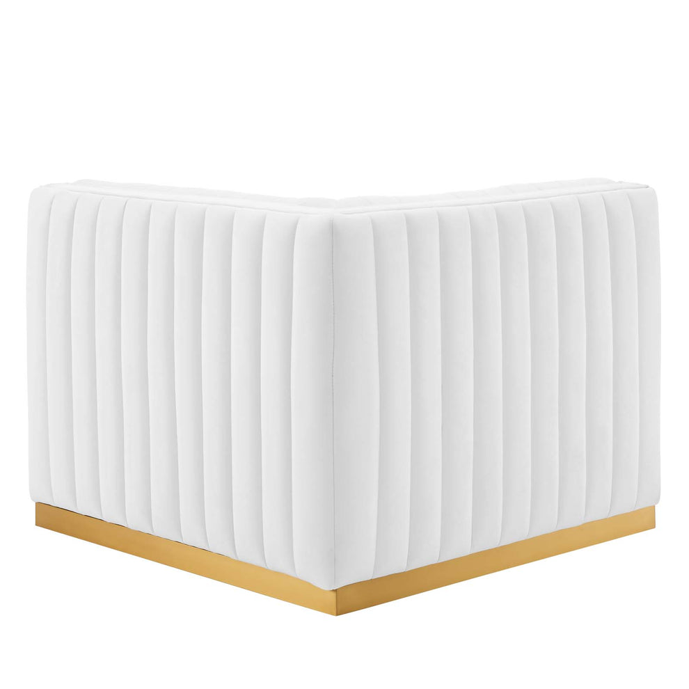 Conjure Channel Tufted Performance Velvet Right Corner Chair By Modway - EEI-5506 | Armchairs | Modishstore - 27