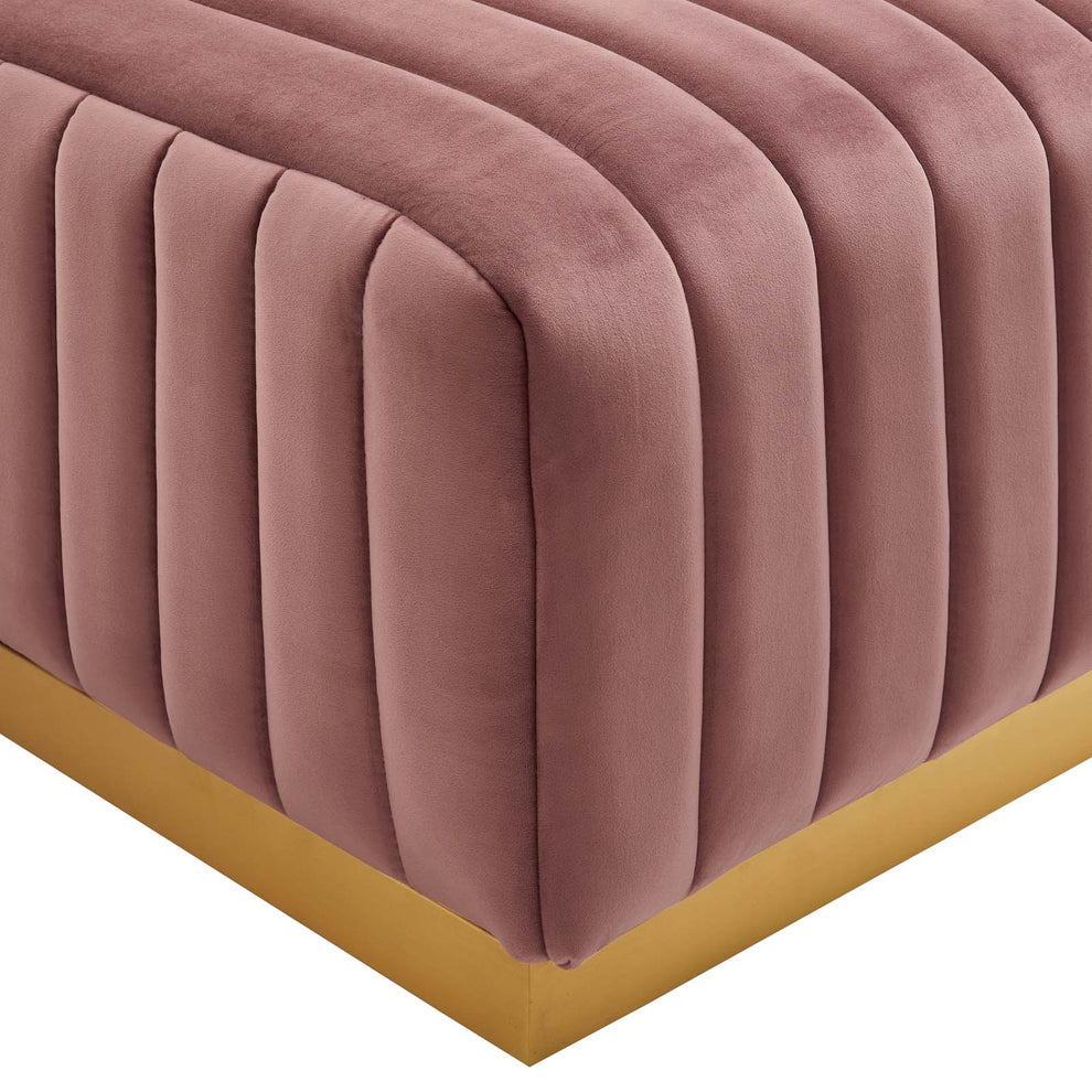 Conjure Channel Tufted Performance Velvet Ottoman By Modway - EEI-5507 | Ottomans | Modishstore - 8
