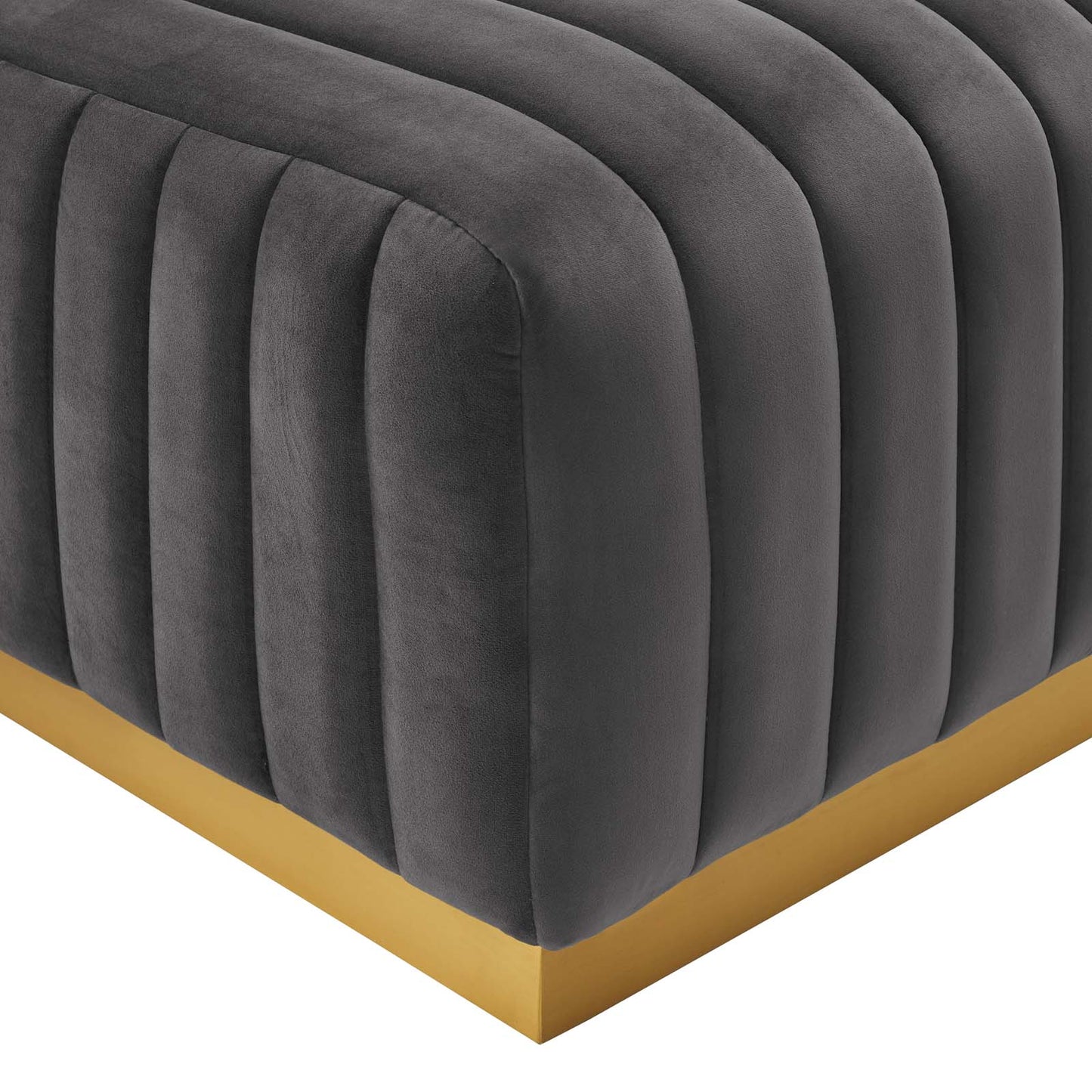 Conjure Channel Tufted Performance Velvet Ottoman By Modway - EEI-5507 | Ottomans | Modishstore - 13