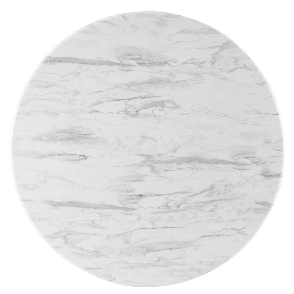Modway Traverse 50" Round Performance Artificial Marble Dining Table - EEI-5508 | Dining Tables | Modishstore - 4