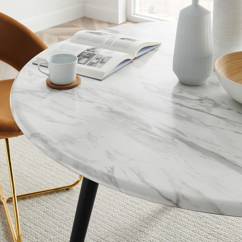 Modway Gallant 50" Round Performance Artificial Marble Dining Table - EEI-5509 | Dining Tables | Modishstore - 2