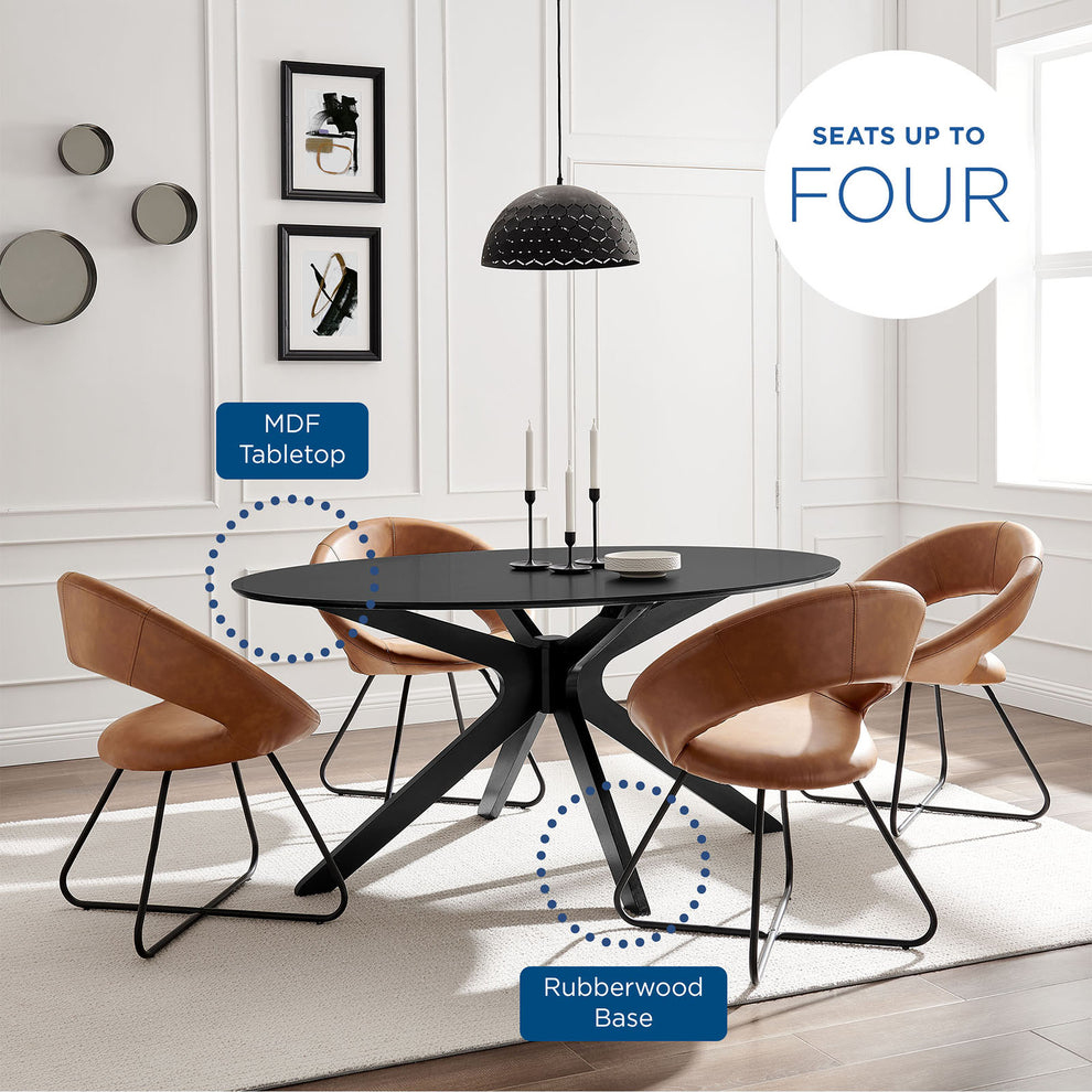 Modway Traverse 63" Oval Dining Table - EEI-5512 | Dining Tables | Modishstore - 6