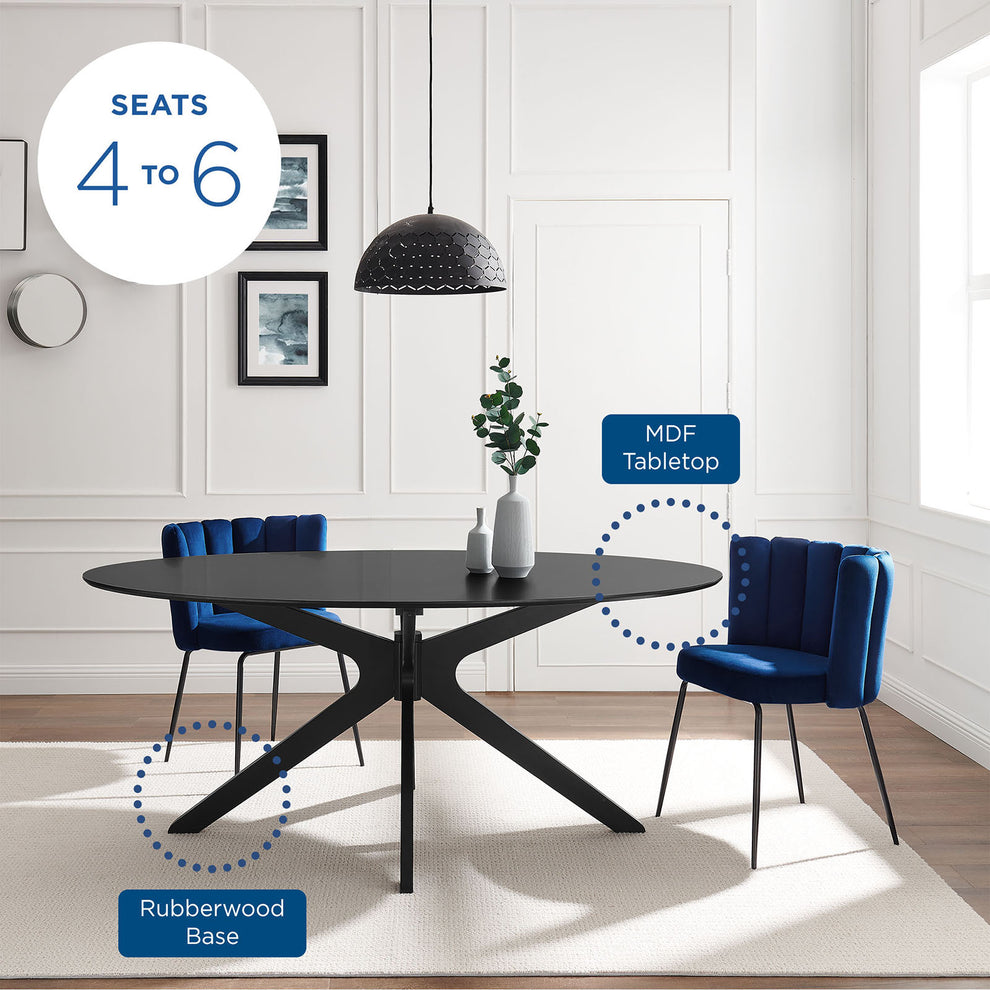 Modway Traverse 71" Oval Dining Table - EEI-5513 | Dining Tables | Modishstore - 5