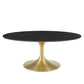 Modway Lippa 42" Oval Artificial Marble Coffee Table - EEI-5522 | Coffee Tables | Modishstore - 2