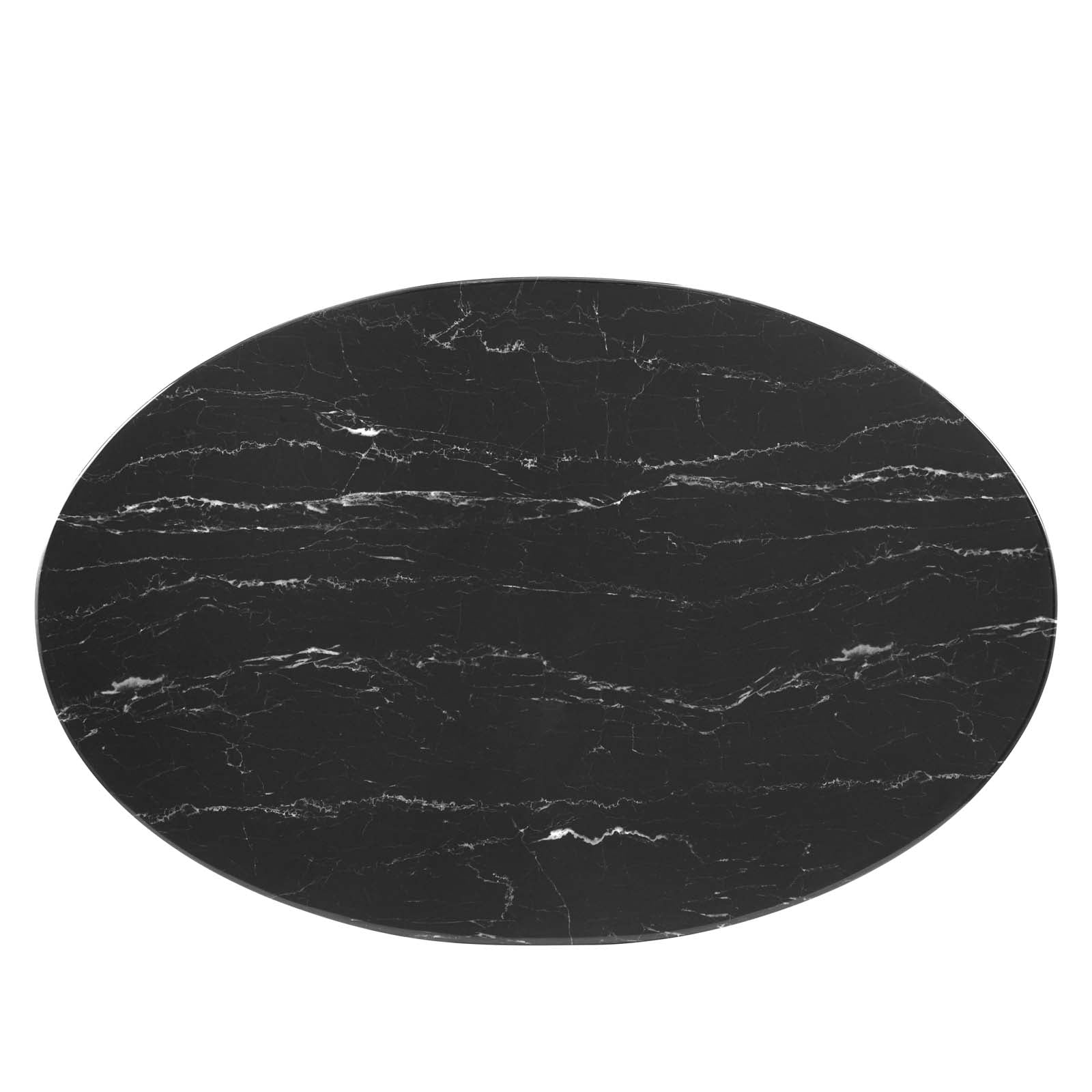 Modway Lippa 42" Oval Artificial Marble Coffee Table - EEI-5522 | Coffee Tables | Modishstore - 3