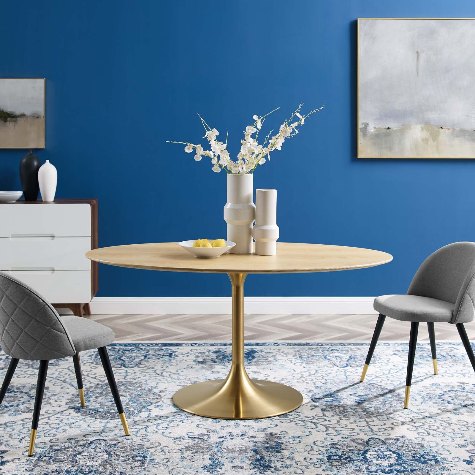 Lippa 60" Oval Wood Dining Table By Modway - EEI-5525 | Dining Tables | Modishstore - 1