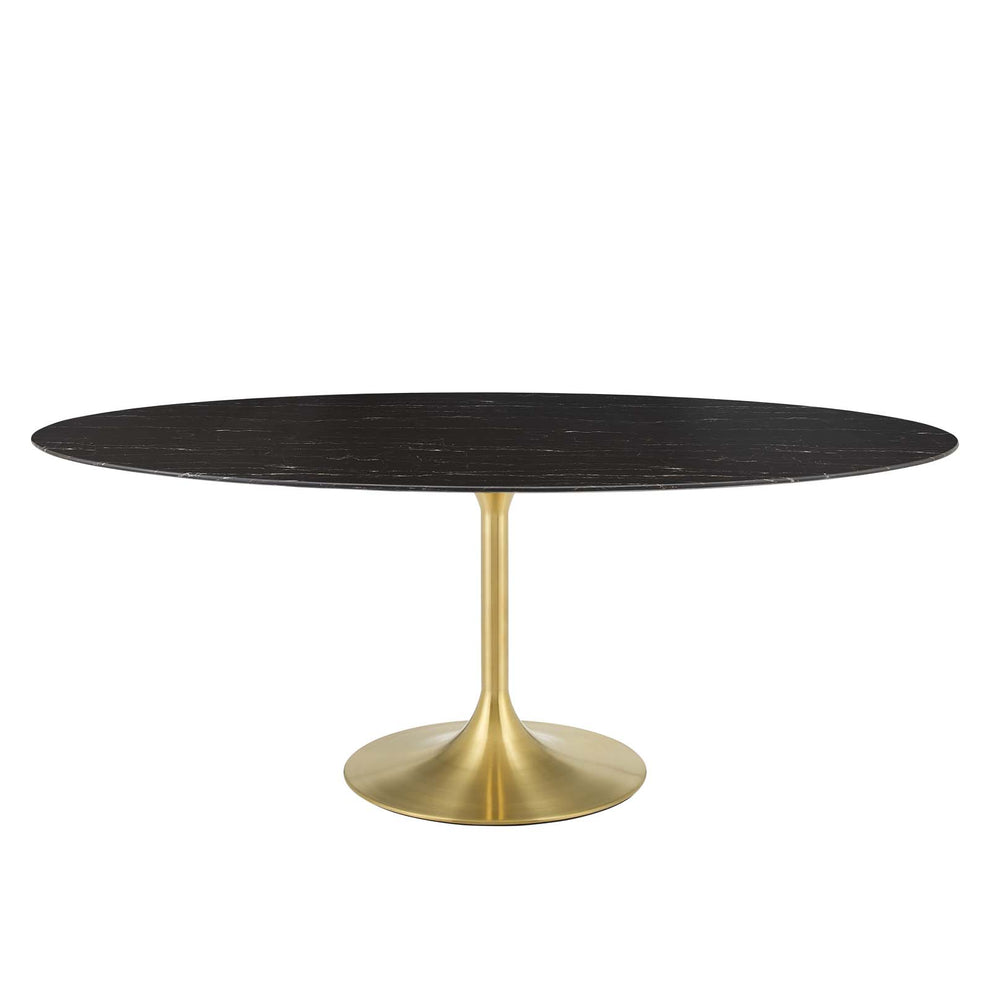 Modway Lippa 78" Oval Artificial Marble Dining Table - EEI-5528 | Dining Tables | Modishstore - 2