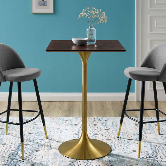 Modway Lippa 28" Square Wood Bar Table - EEI-5531 | Dining Tables | Modishstore - 1