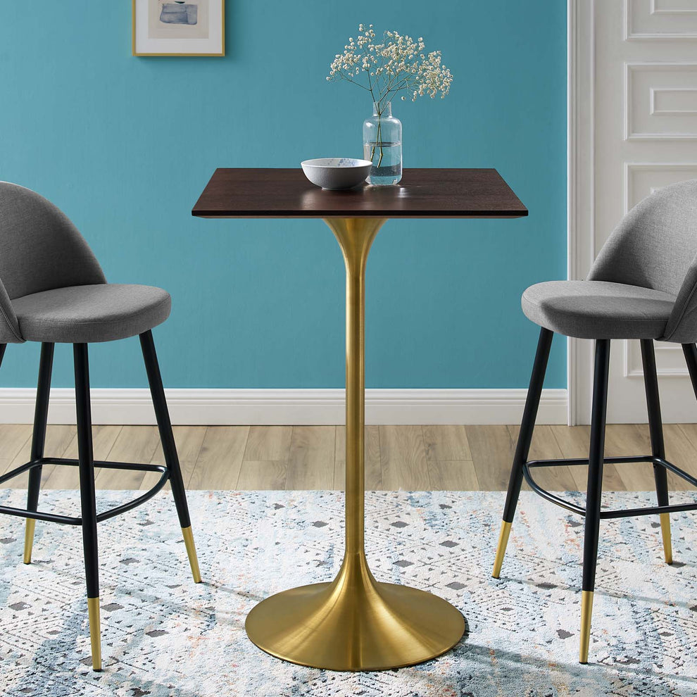 Modway Lippa 28" Square Wood Bar Table - EEI-5531 | Dining Tables | Modishstore - 1