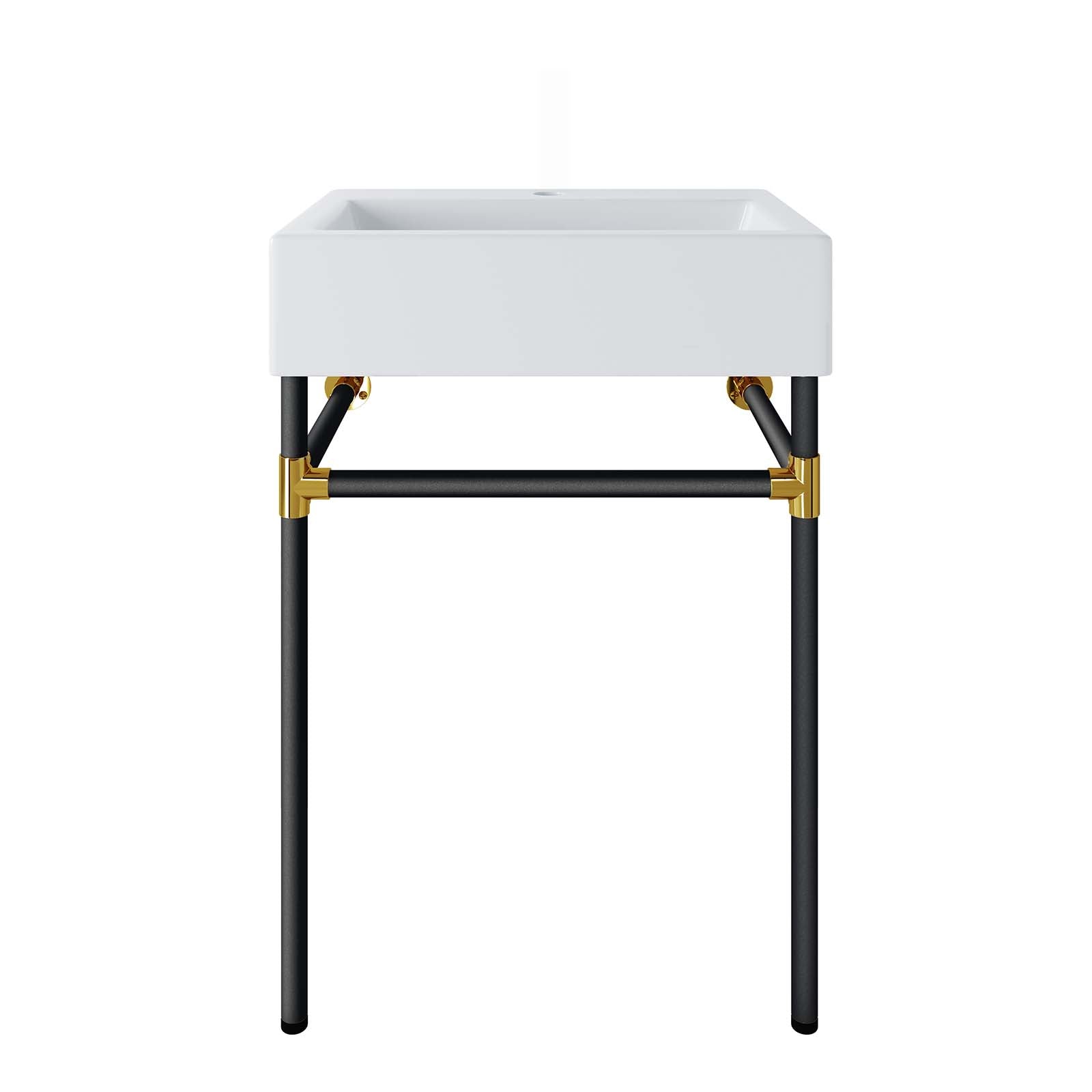 Redeem 24" Wall-Mount Black Stainless Steel Bathroom Vanity By Modway - EEI-5537 | Bathroom Accessories | Modishstore - 2