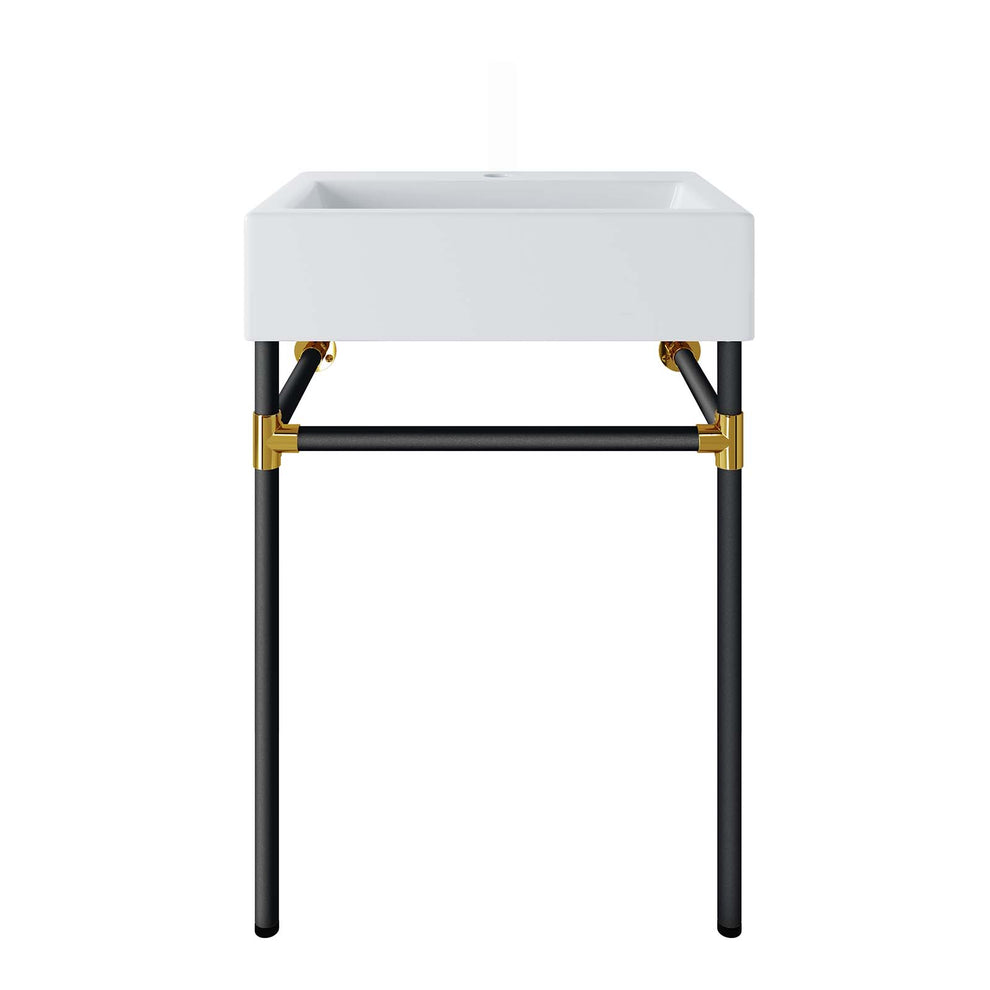 Redeem 24" Wall-Mount Black Stainless Steel Bathroom Vanity By Modway - EEI-5537 | Bathroom Accessories | Modishstore - 2