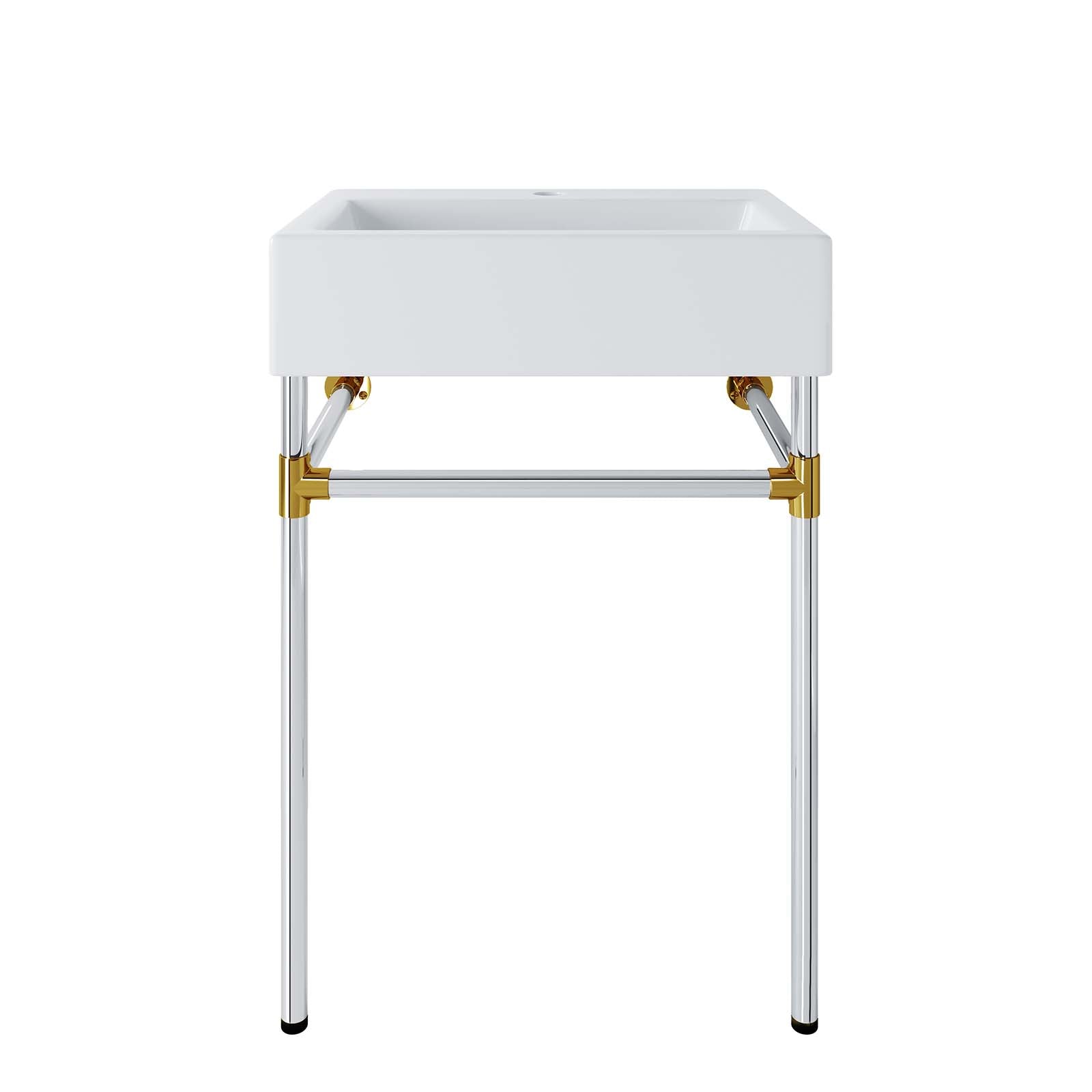 Redeem 24" Silver Stainless Steel Wall-Mount Bathroom Vanity By Modway - EEI-5538 | Bathroom Accessories | Modishstore - 2