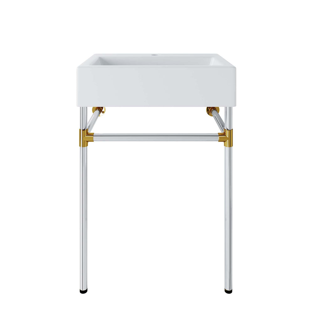 Redeem 24" Silver Stainless Steel Wall-Mount Bathroom Vanity By Modway - EEI-5538 | Bathroom Accessories | Modishstore - 2