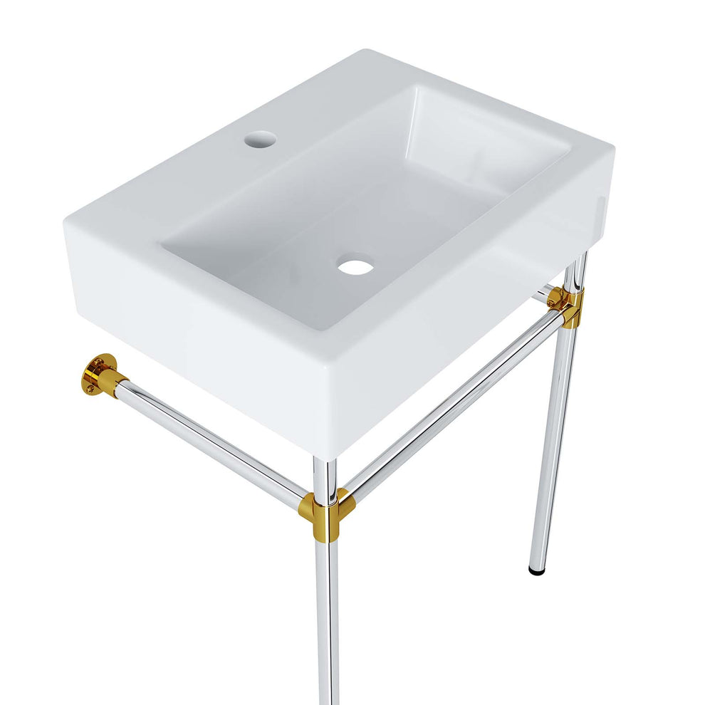 Redeem 24" Silver Stainless Steel Wall-Mount Bathroom Vanity By Modway - EEI-5538 | Bathroom Accessories | Modishstore - 3