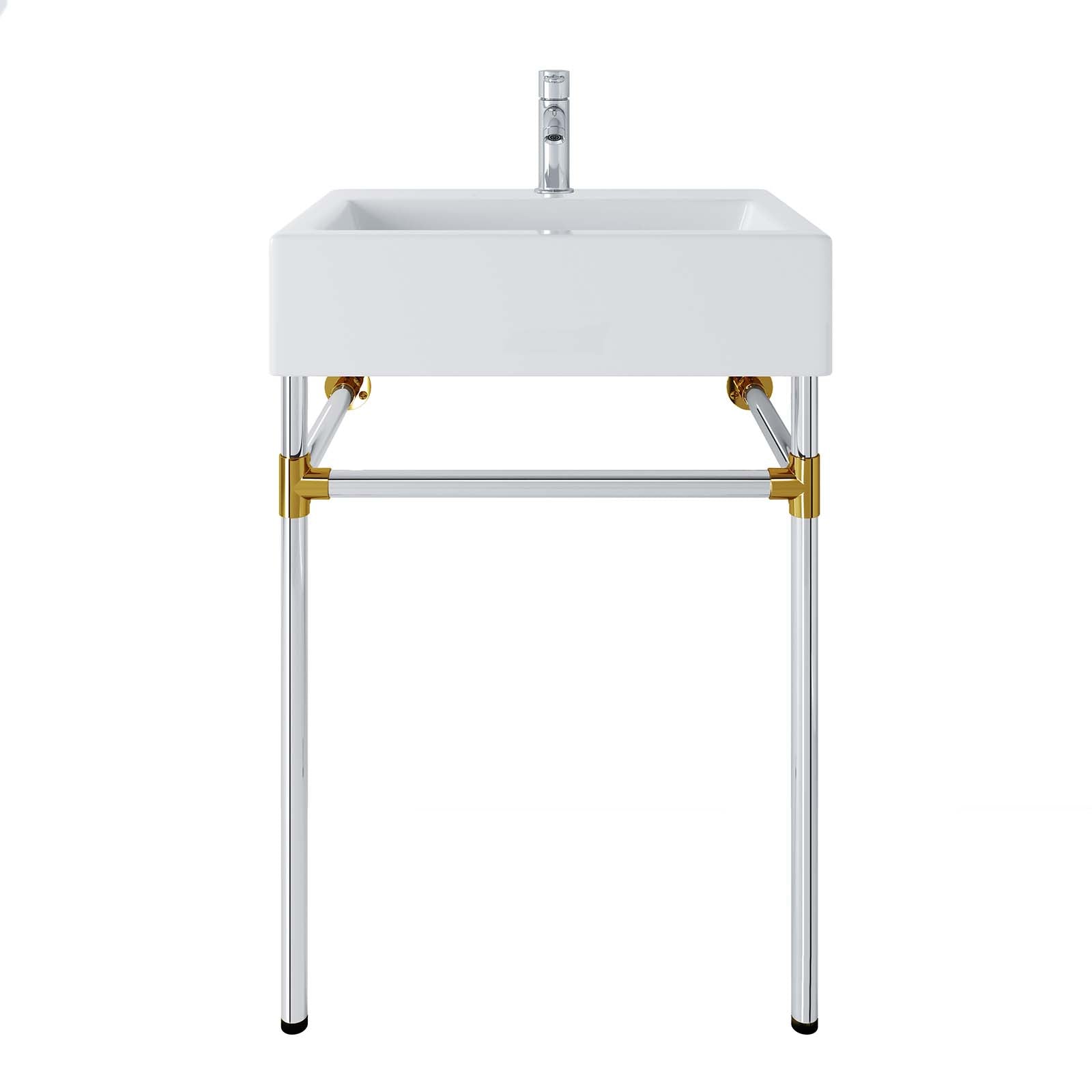 Redeem 24" Silver Stainless Steel Wall-Mount Bathroom Vanity By Modway - EEI-5538 | Bathroom Accessories | Modishstore - 6