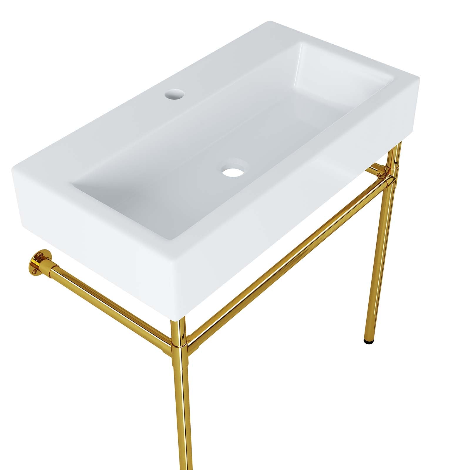 Redeem 32" Wall-Mount Gold Stainless Steel Bathroom Vanity By Modway - EEI-5540 | Bathroom Accessories | Modishstore - 3