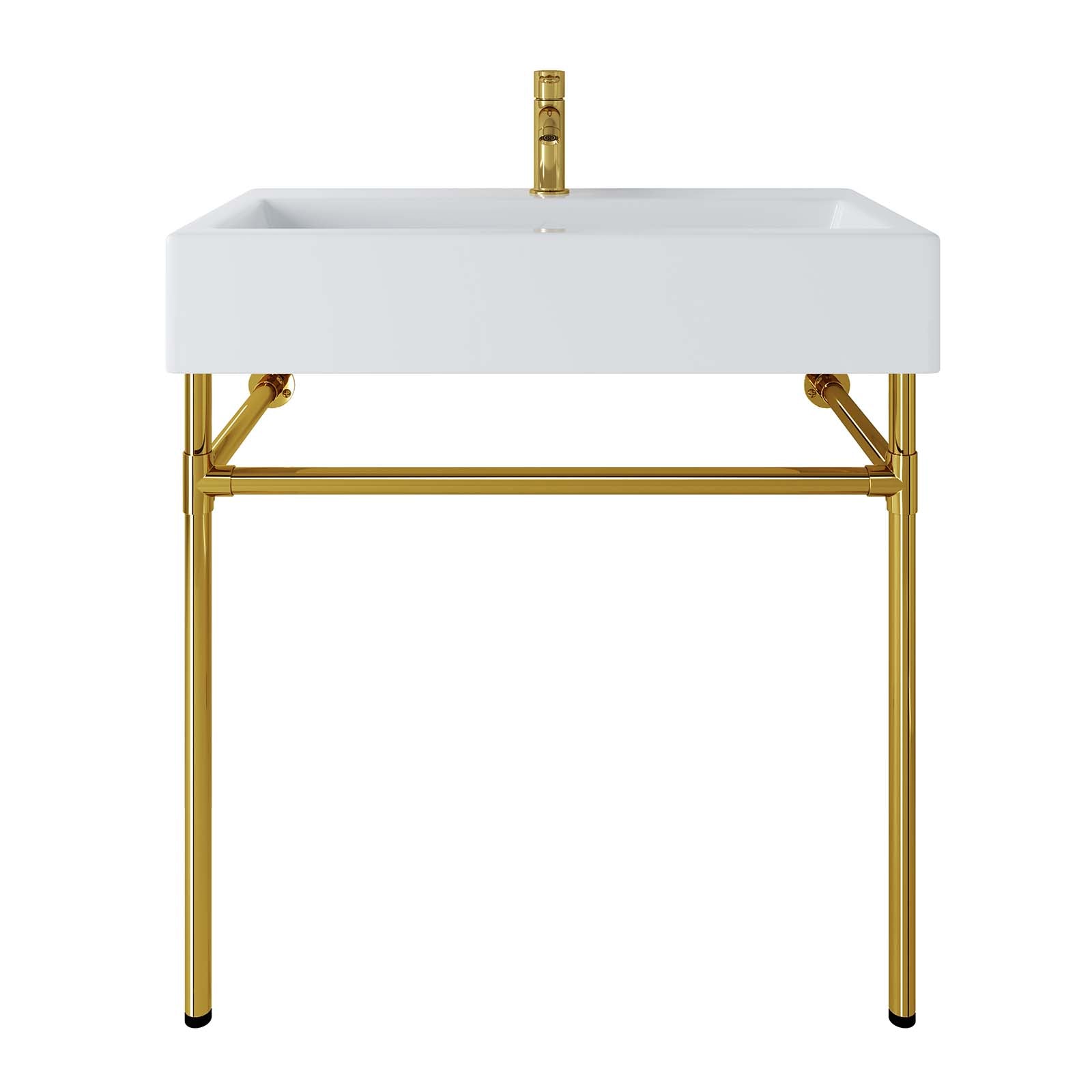 Redeem 32" Wall-Mount Gold Stainless Steel Bathroom Vanity By Modway - EEI-5540 | Bathroom Accessories | Modishstore - 6