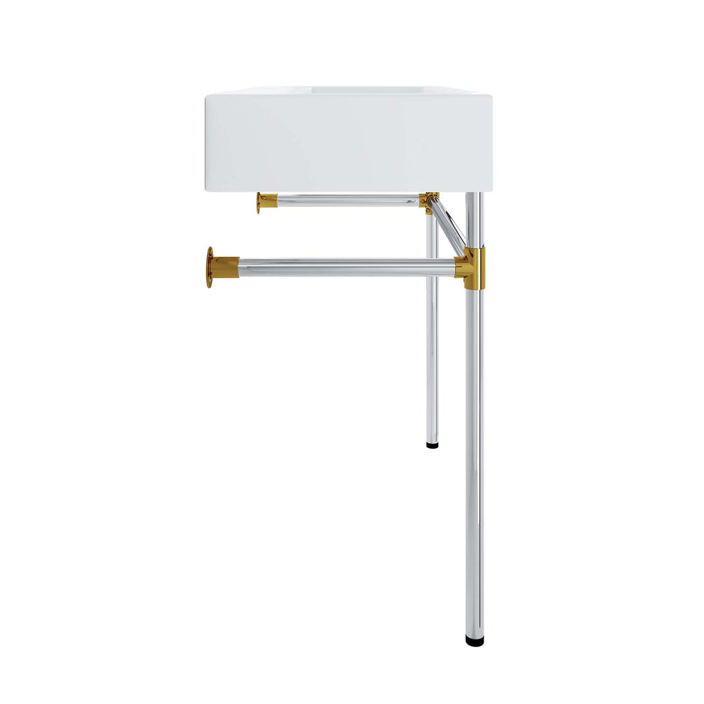 Redeem 32" Silver Stainless Steel Wall-Mount Bathroom Vanity By Modway - EEI-5542 | Bathroom Accessories | Modishstore - 5