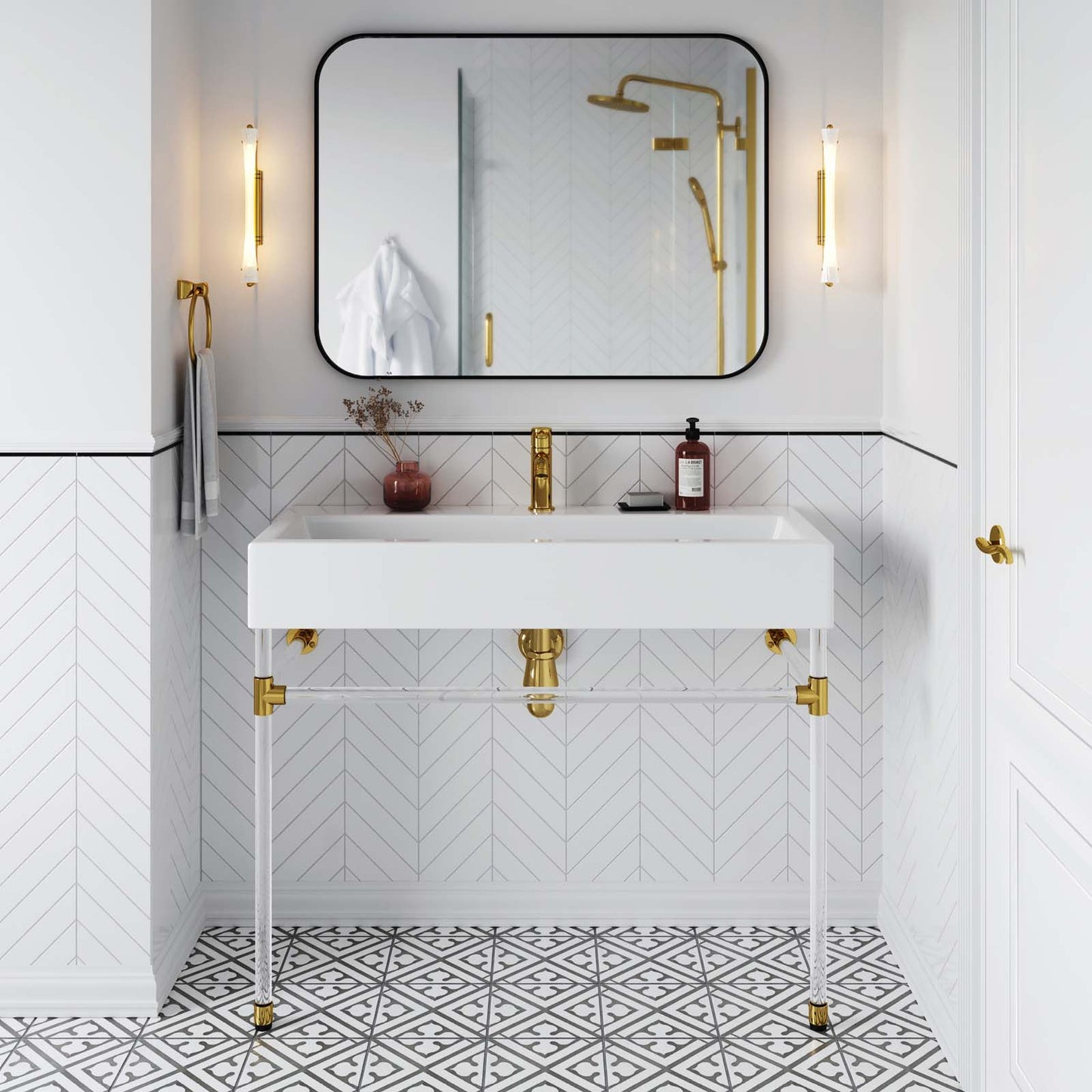 Redeem 40" Acrylic Wall-Mount Bathroom Vanity By Modway - EEI-5543 | Bathroom Accessories | Modishstore - 1