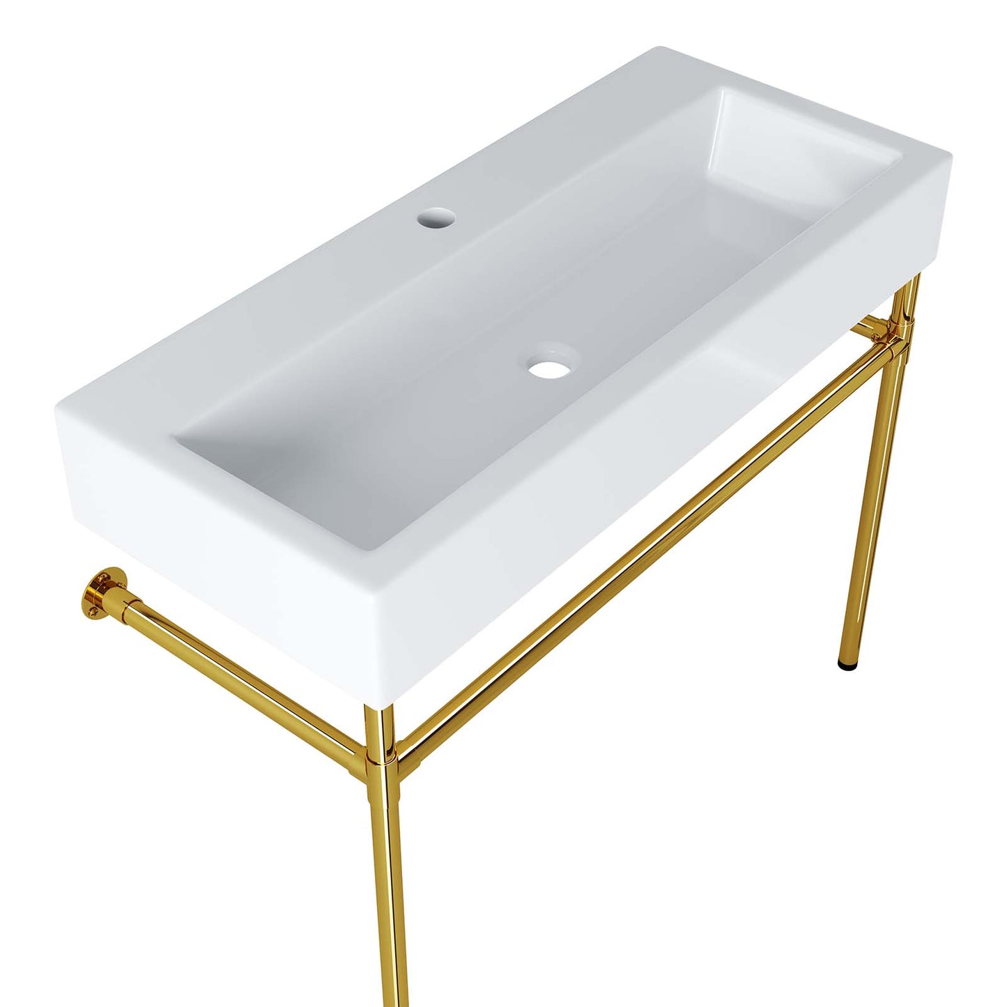 Redeem 40" Wall-Mount Gold Stainless Steel Bathroom Vanity By Modway - EEI-5544 | Bathroom Accessories | Modishstore - 3