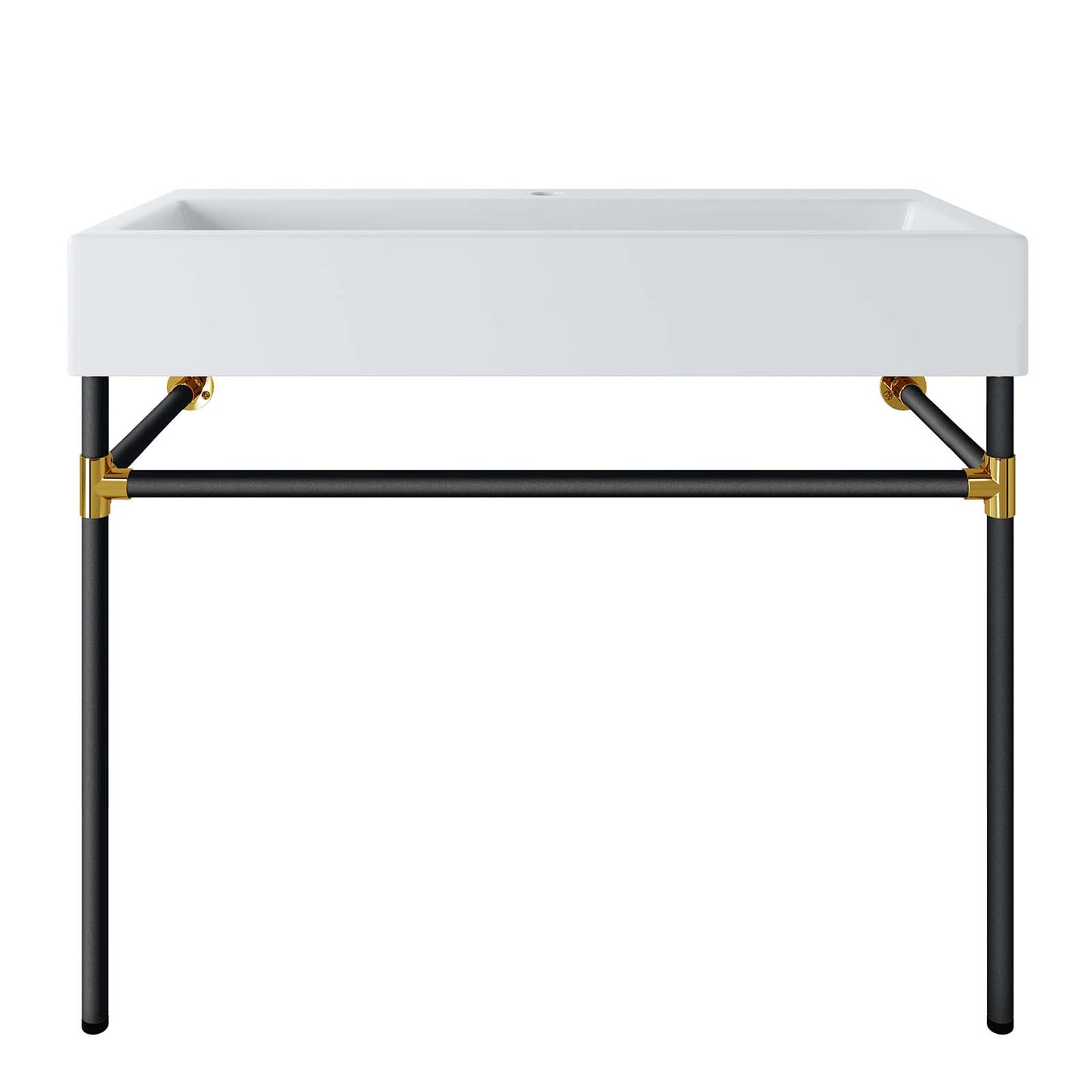 Redeem 40" Black Stainless Steel Wall-Mount Bathroom Vanity By Modway - EEI-5545 | Bathroom Accessories | Modishstore - 2